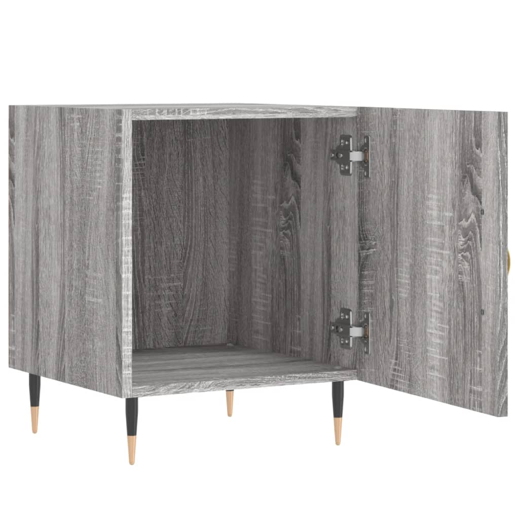 vidaXL Tables de chevet 2 pcs Gris sonoma 40x40x50 cm Bois d'ingénierie