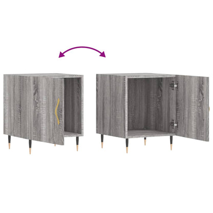 vidaXL Tables de chevet 2 pcs Gris sonoma 40x40x50 cm Bois d'ingénierie