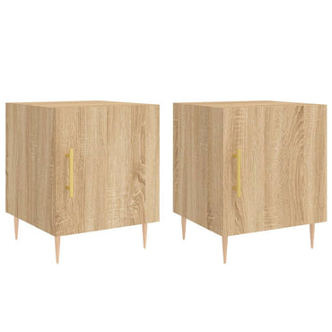 vidaXL Nachttische 2 Stk. Sonoma-Eiche 40x40x50 cm Holzwerkstoff