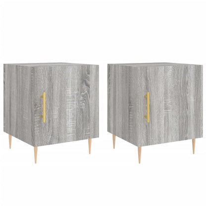 vidaXL Nachttische 2 Stk. Grau Sonoma 40x40x50 cm Holzwerkstoff