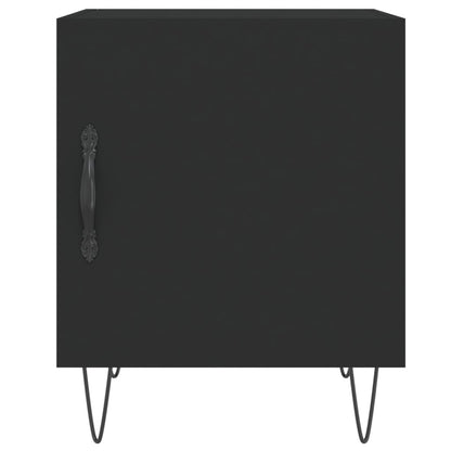vidaXL Table de chevet Noir 40x40x50 cm Bois d'ingénierie