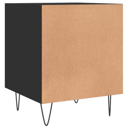 vidaXL Table de chevet Noir 40x40x50 cm Bois d'ingénierie