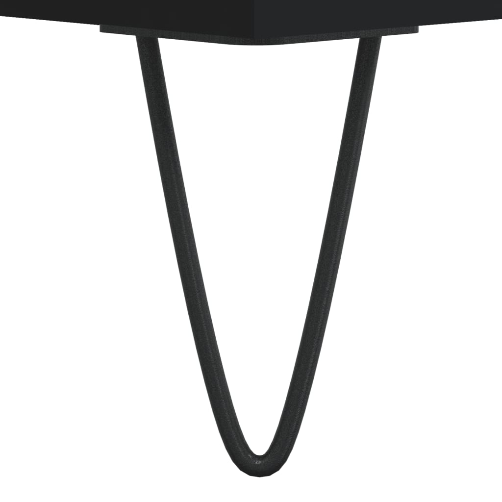 vidaXL Table de chevet Noir 40x40x50 cm Bois d'ingénierie