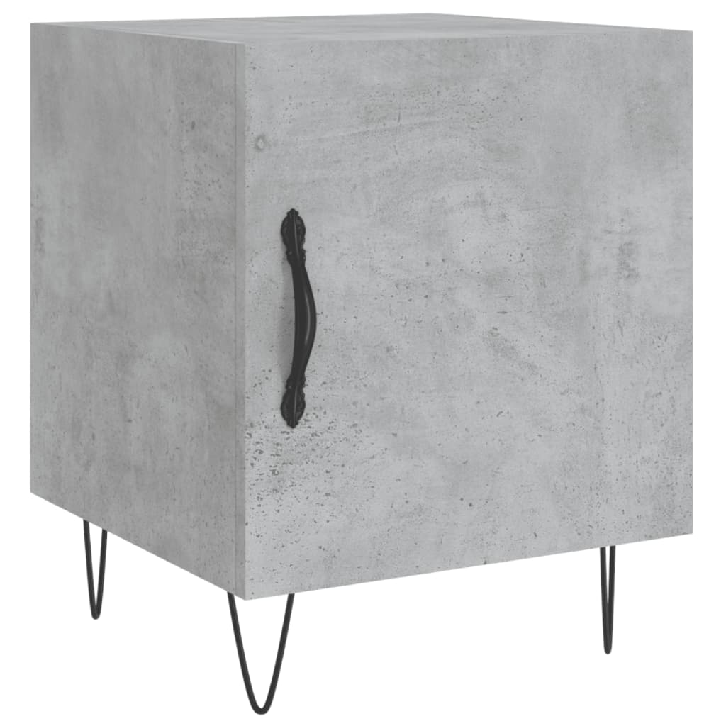 vidaXL Tables de chevet 2 pcs Gris béton 40x40x50 cm Bois d'ingénierie