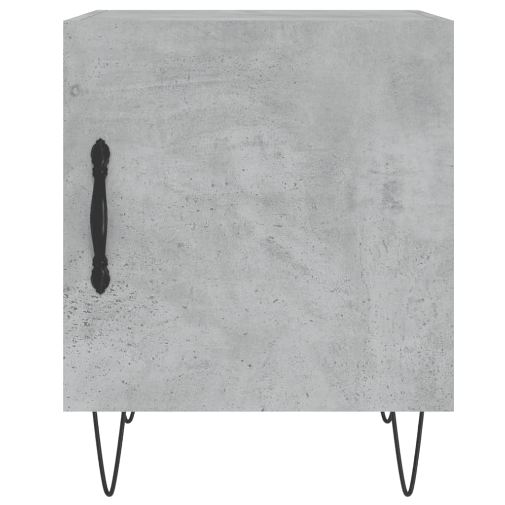 vidaXL Tables de chevet 2 pcs Gris béton 40x40x50 cm Bois d'ingénierie