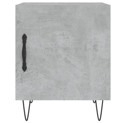 vidaXL Tables de chevet 2 pcs Gris béton 40x40x50 cm Bois d'ingénierie