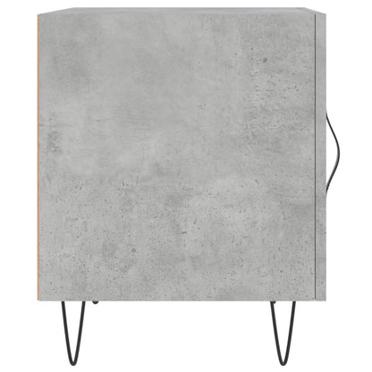 vidaXL Tables de chevet 2 pcs Gris béton 40x40x50 cm Bois d'ingénierie