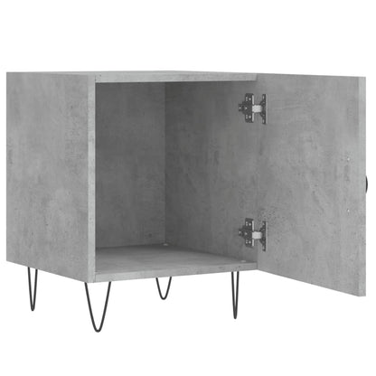 vidaXL Tables de chevet 2 pcs Gris béton 40x40x50 cm Bois d'ingénierie