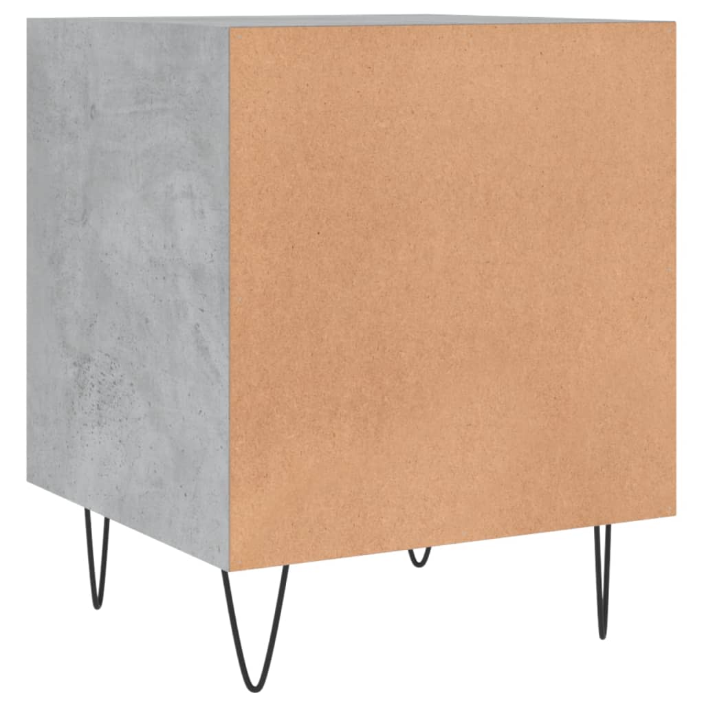 vidaXL Tables de chevet 2 pcs Gris béton 40x40x50 cm Bois d'ingénierie