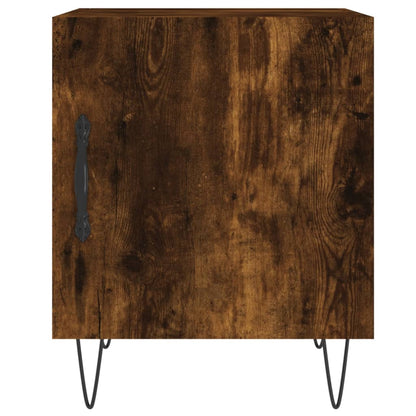 vidaXL Tables de chevet 2 pcs Chêne fumé 40x40x50 cm Bois d'ingénierie