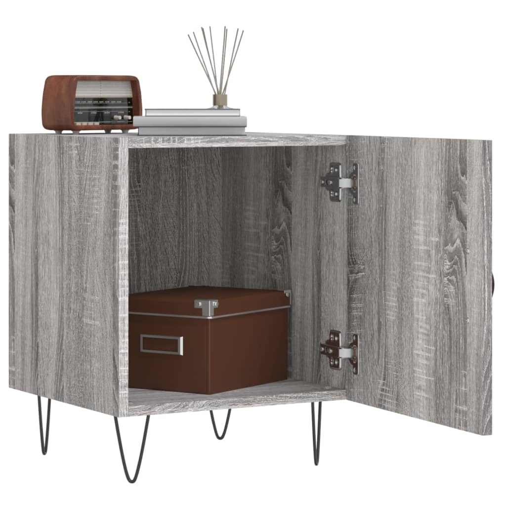 vidaXL Table de chevet gris Sonoma 40x40x50 cm Aggloméré