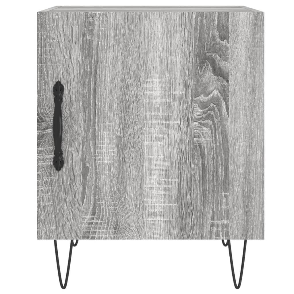 vidaXL Table de chevet gris Sonoma 40x40x50 cm Aggloméré