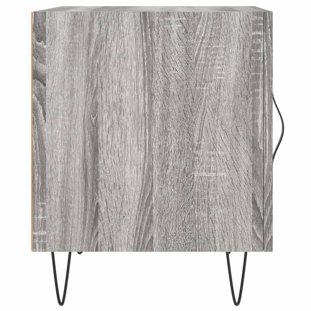 vidaXL Table de chevet gris Sonoma 40x40x50 cm Aggloméré