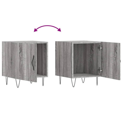 vidaXL Table de chevet gris Sonoma 40x40x50 cm Aggloméré