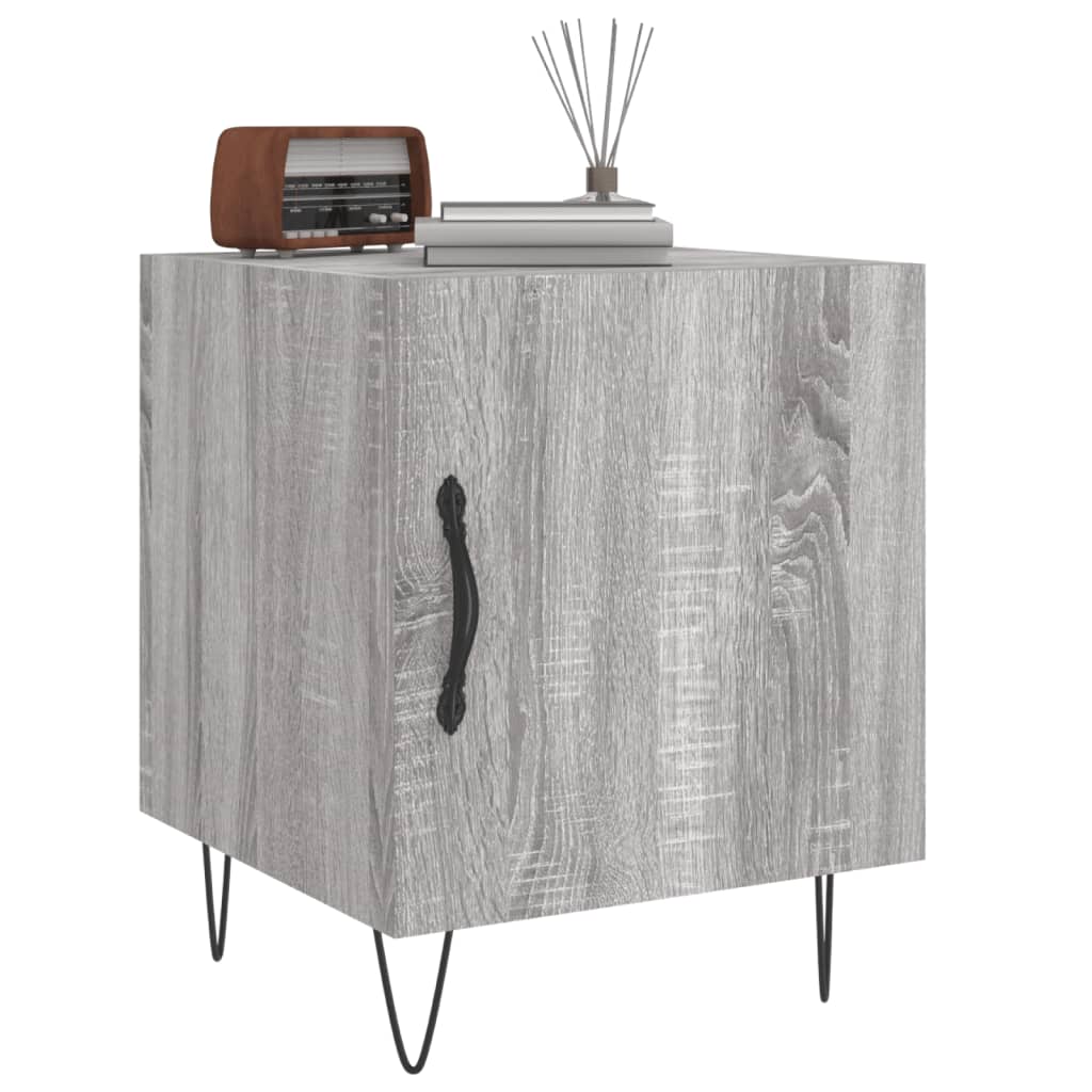 vidaXL Tables de chevet 2 pcs Gris sonoma 40x40x50 cm Bois d'ingénierie