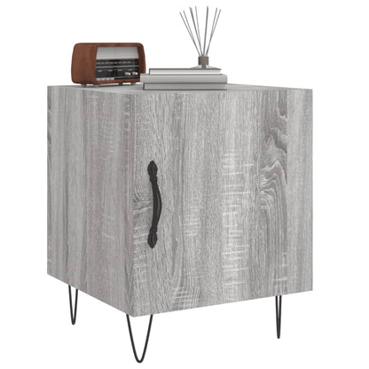 vidaXL Tables de chevet 2 pcs Gris sonoma 40x40x50 cm Bois d'ingénierie