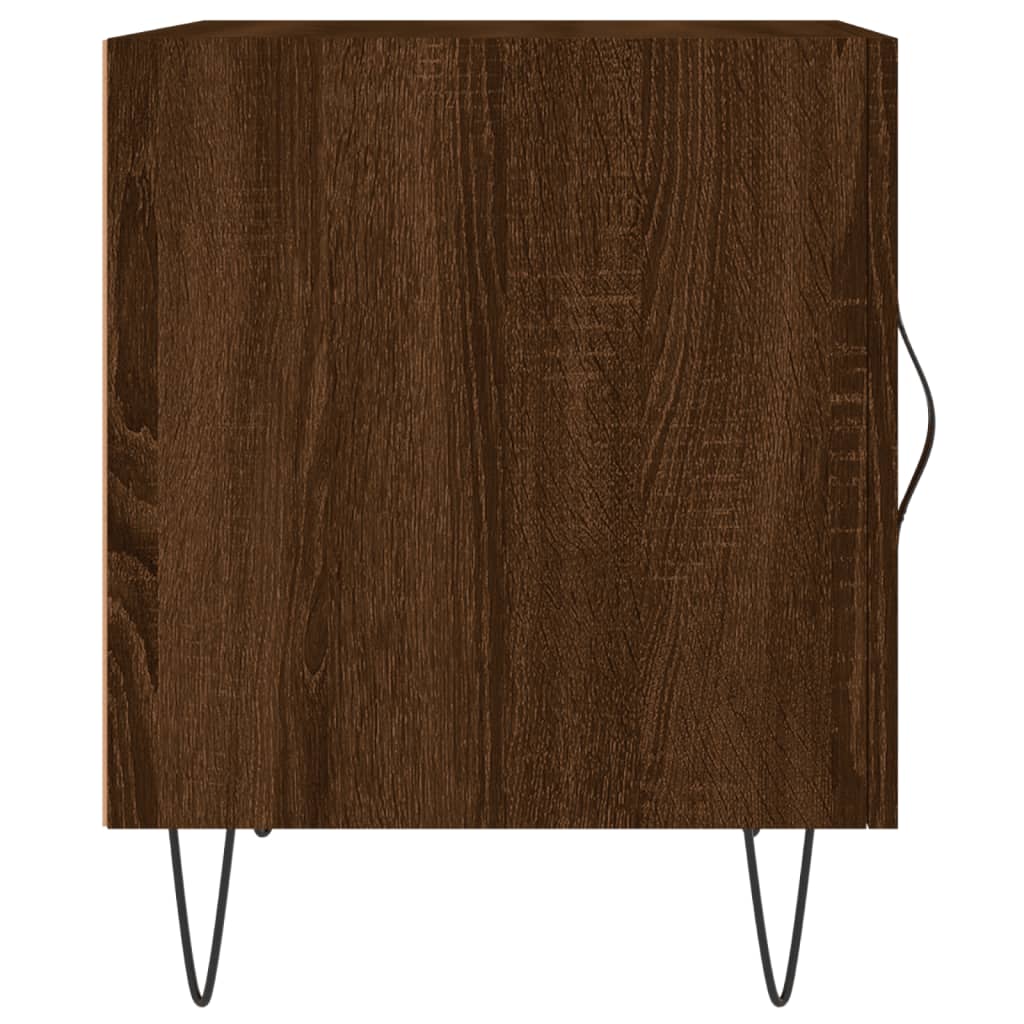 vidaXL Nachttische 2 Stk. Braun Eichen-Optik 40x40x50 cm Holzwerkstoff