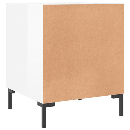 vidaXL Nachttische 2 Stk. Hochglanz-Weiß 40x40x50 cm Holzwerkstoff