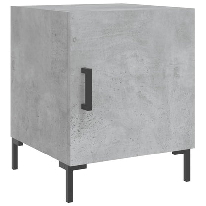 vidaXL Tables de chevet 2 pcs Gris béton 40x40x50 cm Bois d'ingénierie