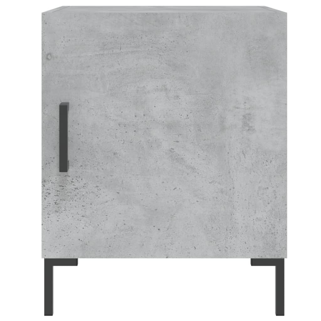 vidaXL Tables de chevet 2 pcs Gris béton 40x40x50 cm Bois d'ingénierie
