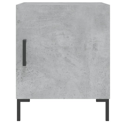 vidaXL Tables de chevet 2 pcs Gris béton 40x40x50 cm Bois d'ingénierie