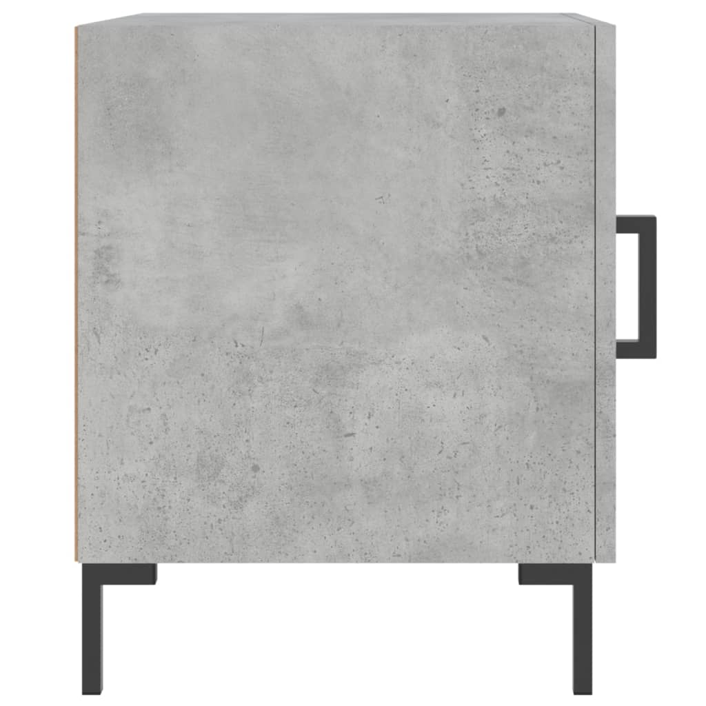 vidaXL Tables de chevet 2 pcs Gris béton 40x40x50 cm Bois d'ingénierie