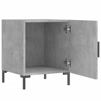 vidaXL Tables de chevet 2 pcs Gris béton 40x40x50 cm Bois d'ingénierie