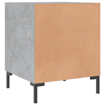 vidaXL Tables de chevet 2 pcs Gris béton 40x40x50 cm Bois d'ingénierie