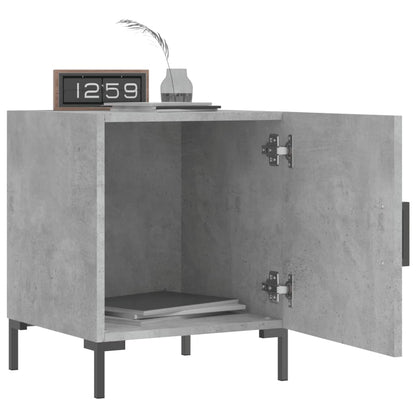 vidaXL Tables de chevet 2 pcs Gris béton 40x40x50 cm Bois d'ingénierie