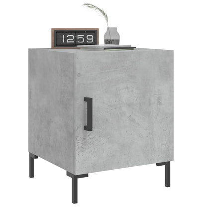 vidaXL Tables de chevet 2 pcs Gris béton 40x40x50 cm Bois d'ingénierie