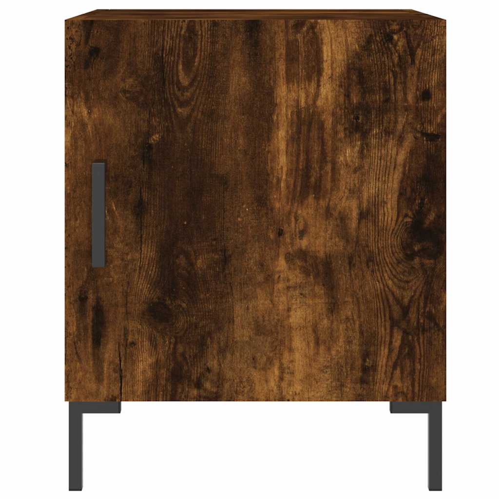 vidaXL Tables de chevet 2 pcs Chêne fumé 40x40x50 cm Bois d'ingénierie