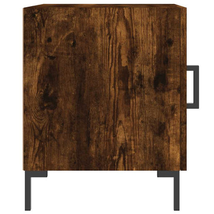 vidaXL Tables de chevet 2 pcs Chêne fumé 40x40x50 cm Bois d'ingénierie