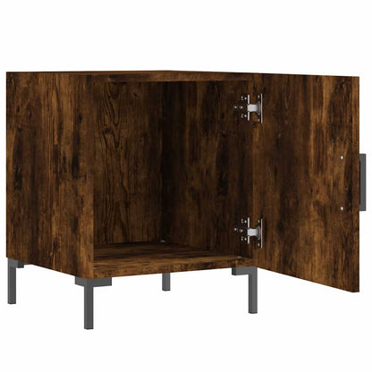 vidaXL Tables de chevet 2 pcs Chêne fumé 40x40x50 cm Bois d'ingénierie