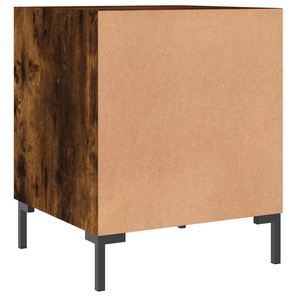 vidaXL Tables de chevet 2 pcs Chêne fumé 40x40x50 cm Bois d'ingénierie