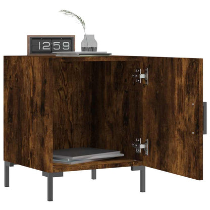 vidaXL Tables de chevet 2 pcs Chêne fumé 40x40x50 cm Bois d'ingénierie