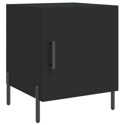 vidaXL Tables de chevet 2 pcs Noir 40x40x50 cm Bois d'ingénierie