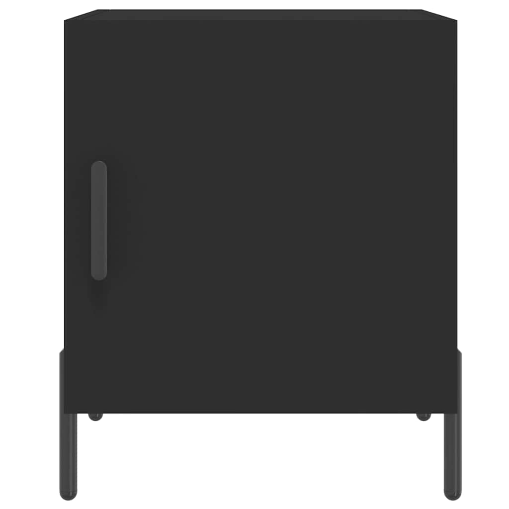 vidaXL Tables de chevet 2 pcs Noir 40x40x50 cm Bois d'ingénierie