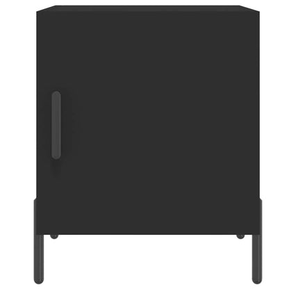 vidaXL Tables de chevet 2 pcs Noir 40x40x50 cm Bois d'ingénierie