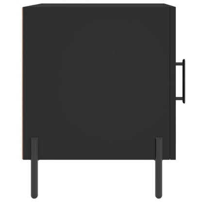 vidaXL Tables de chevet 2 pcs Noir 40x40x50 cm Bois d'ingénierie