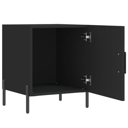 vidaXL Tables de chevet 2 pcs Noir 40x40x50 cm Bois d'ingénierie