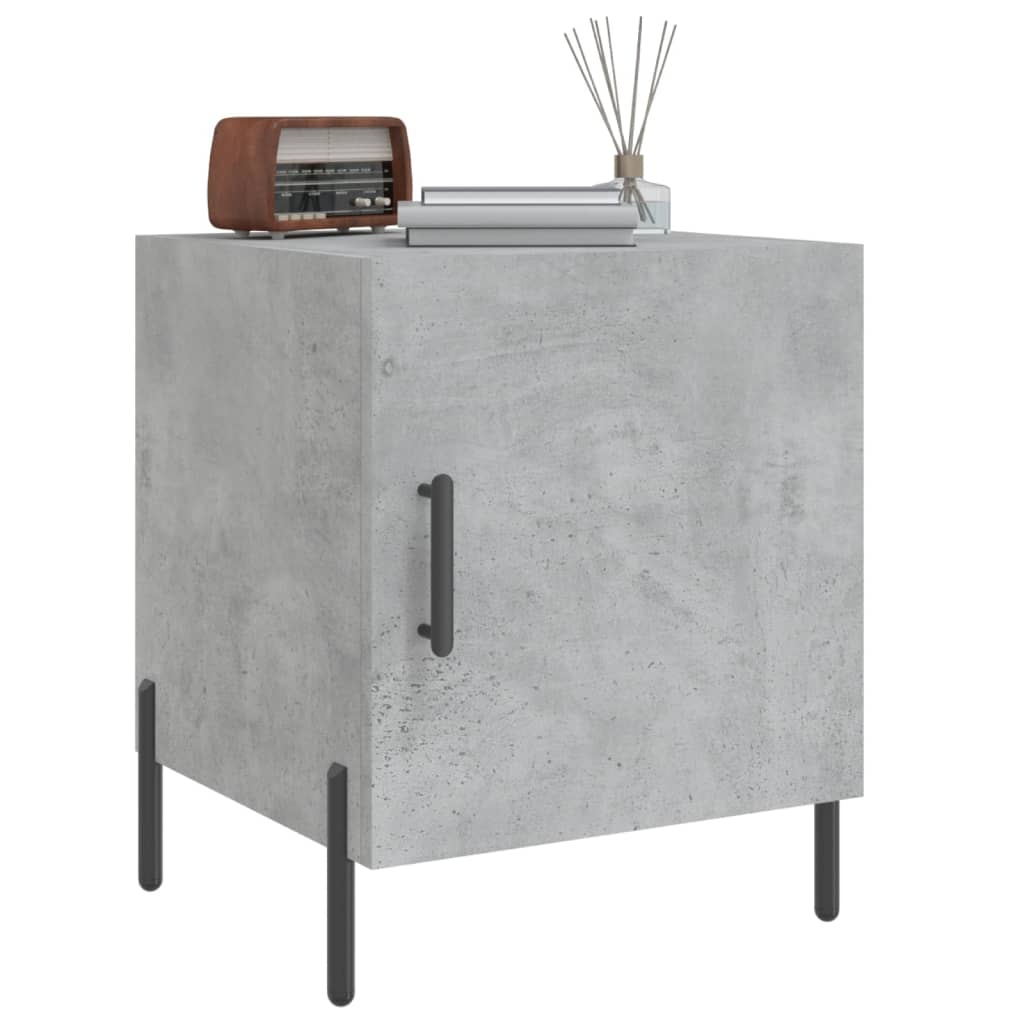 vidaXL Nachttisch Betongrau 40x40x50 cm Holzwerkstoff
