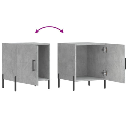 vidaXL Nachttisch Betongrau 40x40x50 cm Holzwerkstoff