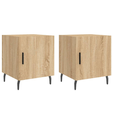 vidaXL Nachttische 2 Stk. Sonoma-Eiche 40x40x50 cm Holzwerkstoff