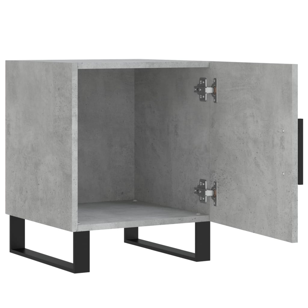 vidaXL Nachttische 2 Stk. Betongrau 40x40x50 cm Holzwerkstoff
