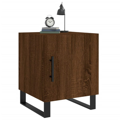 vidaXL Table de chevet aspect chêne marron 40x40x50 cm Bois d'ingénierie