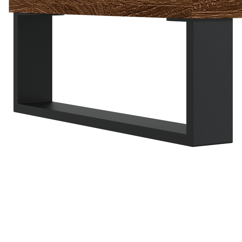 vidaXL Nachttische 2 Stk. Braun Eichen-Optik 40x40x50 cm Holzwerkstoff