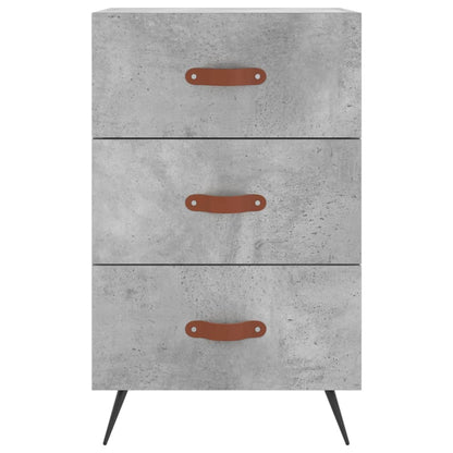 vidaXL Nachttisch Betongrau 40x40x66 cm Holzwerkstoff