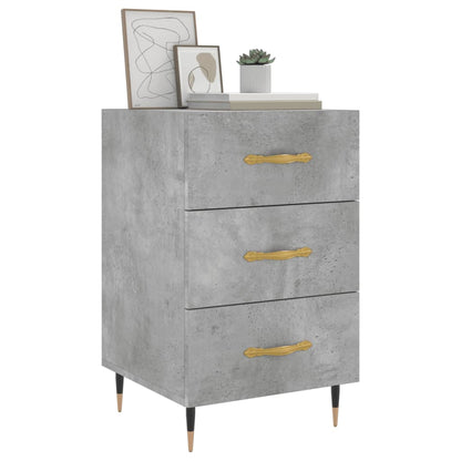 vidaXL Nachttisch Betongrau 40x40x66 cm Holzwerkstoff