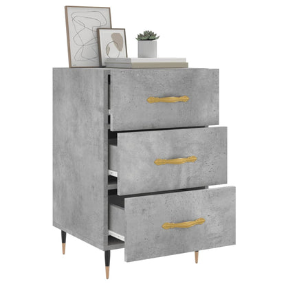vidaXL Nachttisch Betongrau 40x40x66 cm Holzwerkstoff