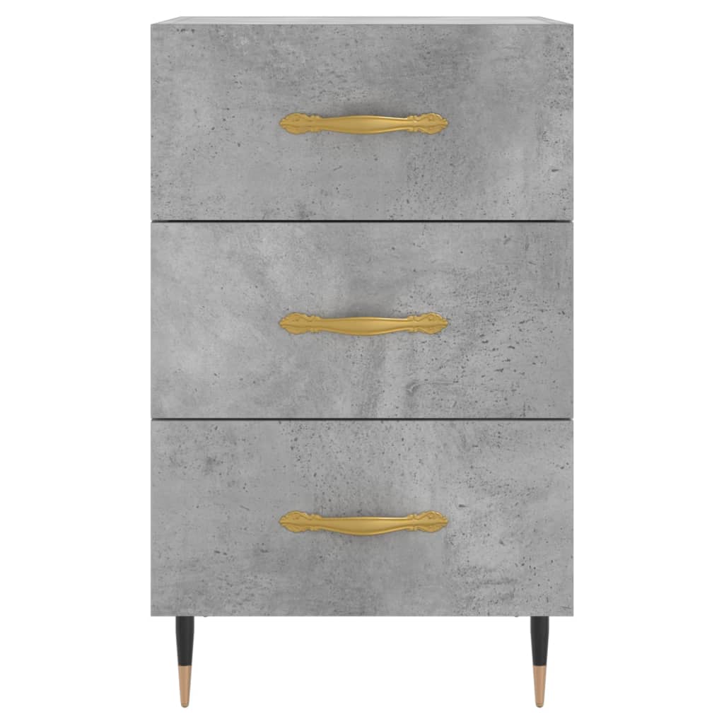 vidaXL Nachttisch Betongrau 40x40x66 cm Holzwerkstoff